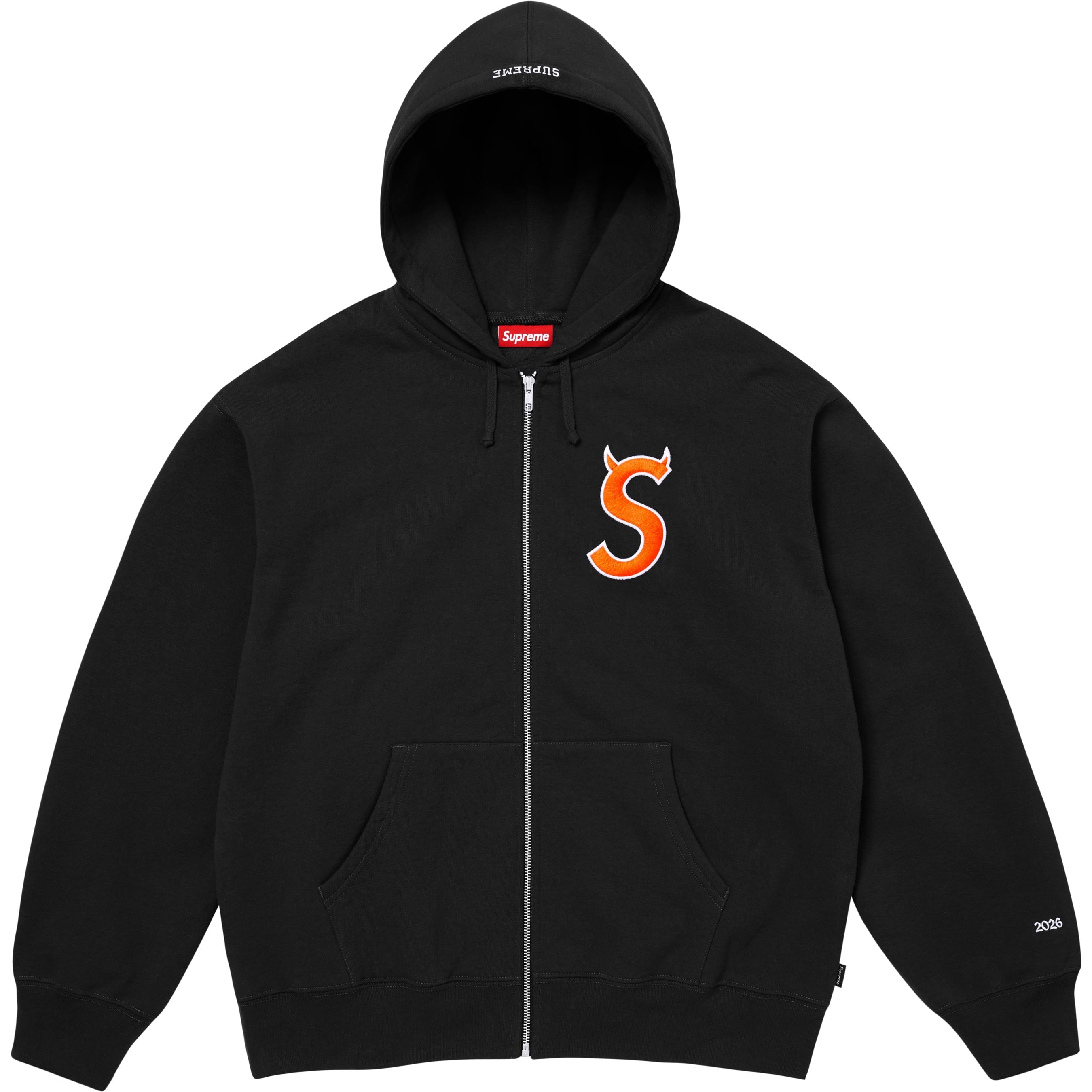 Devil S Logo Zip Up Hooded Sweatshirt view 7